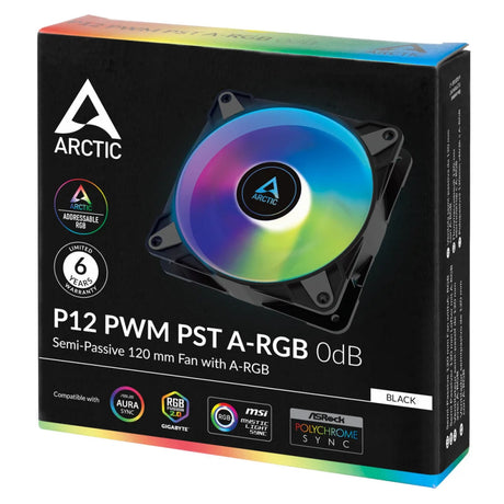 ARCTIC P12 PWM PST A-RGB 0dB Computer case Fan 12 cm Black