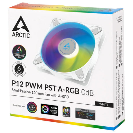 ARCTIC P12 PWM PST A-RGB 0dB - Semi-Passive 120 mm Fan