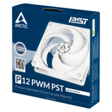 ARCTIC P12 PWM PST (White/White) Pressure-optimised 120 mm