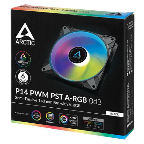 ARCTIC P14 PWM PST A-RGB 0dB - Semi-Passive 140 mm Fan