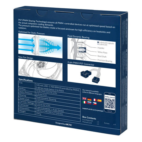 ARCTIC P14 PWM PST Pressure-optimised 140 mm Fan with PWM