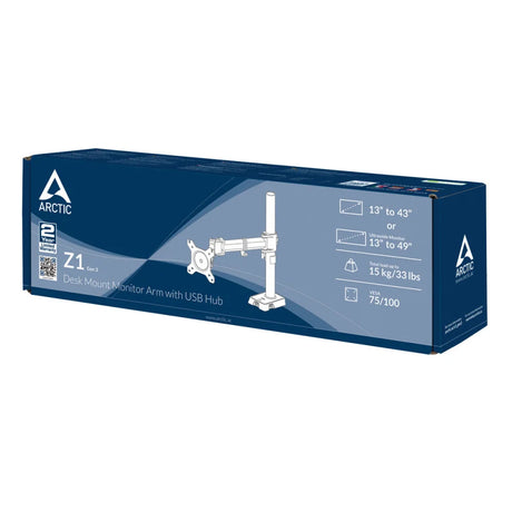 ARCTIC Z1 (Gen 3) - Desk Mount Monitor Arm with USB Hub