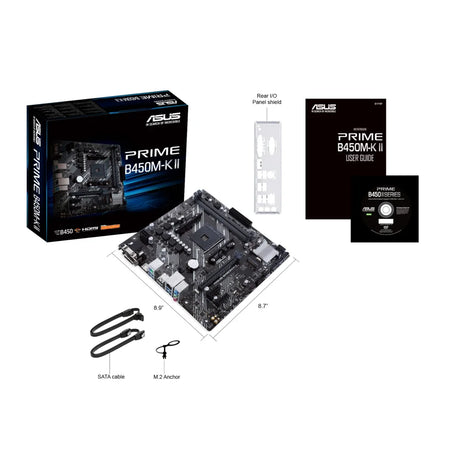 ASUS Prime B450M-K II AMD B450 Socket AM4 micro ATX