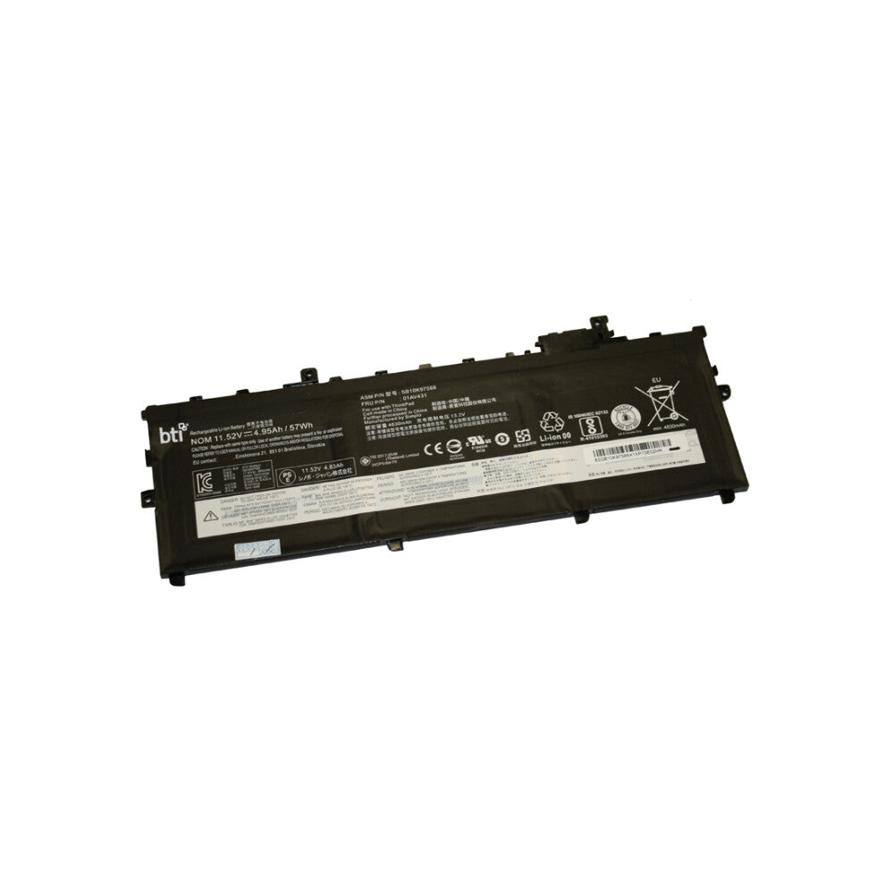 BTI Replacement Battery for LENOVO Thinkpad X1 Carbon 5th Gen replacing OEM part numbers SB10K97587 01AV430 01AV429// 11.52V 4950mAh