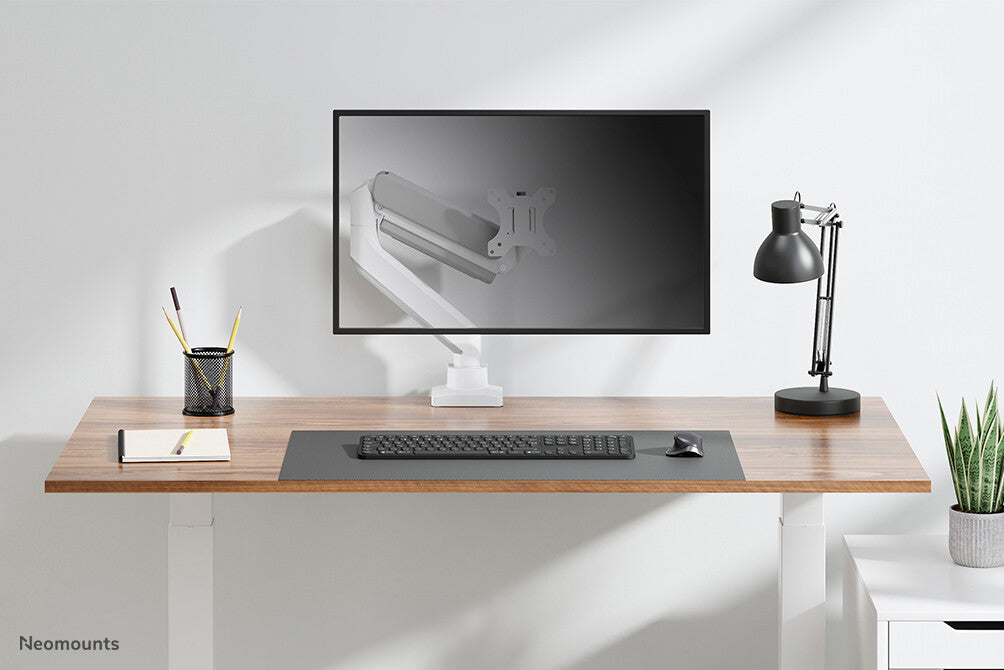 Neomounts DS70-450WH1 Monitor arm 17-42" - gas spring - Topfix - 180°-stop
