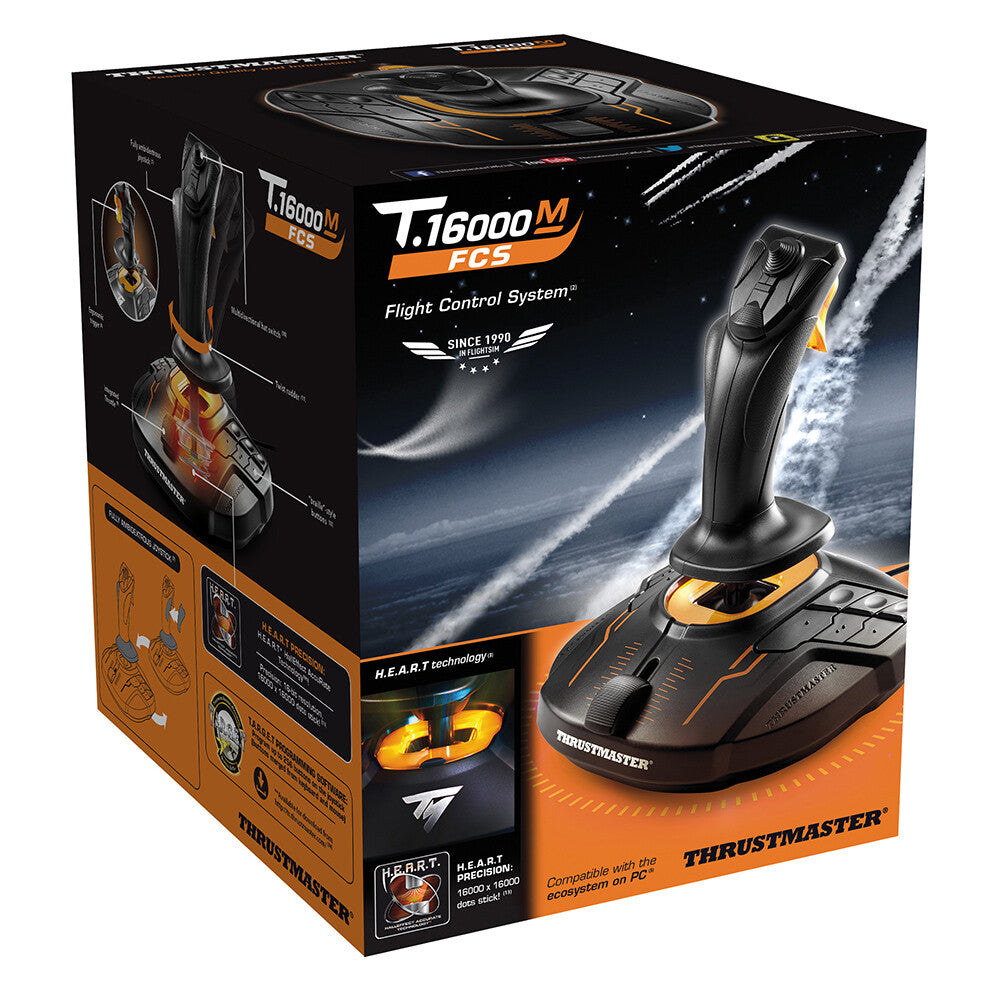 Thrustmaster T.16000M FCS Black, Orange USB Flightstick Analogue / Digital PC