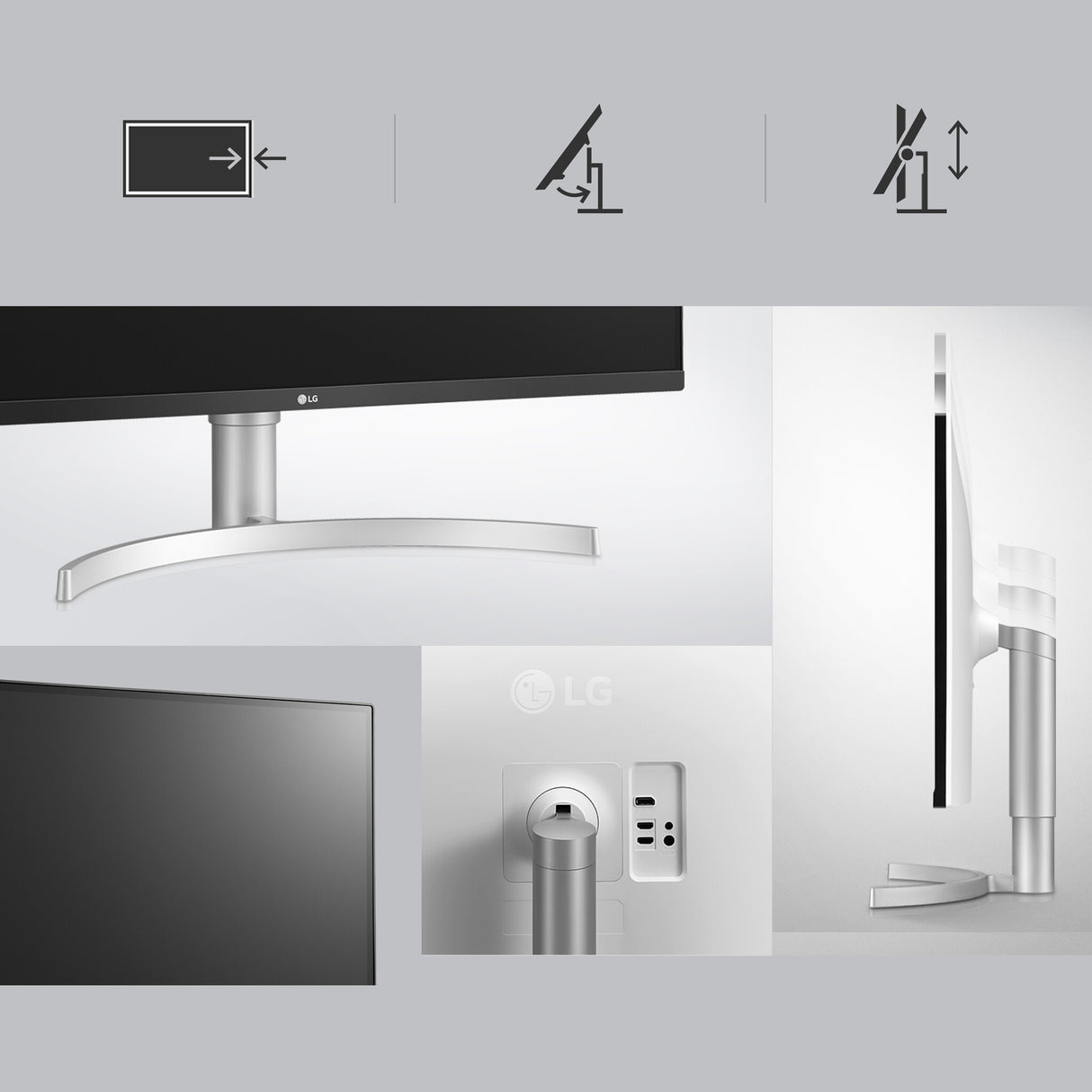 LG 32UN650K-W computer monitor 81.3 cm (32") 3840 x 2160 pixels 4K Ultra HD LED White