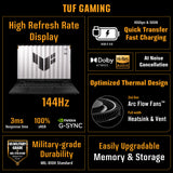 ASUS TUF Gaming A16 FA608UMI-TU168W AMD Ryzen™ 7 260 Laptop 40.6 cm (16") WUXGA 16 GB DDR5-SDRAM 1 TB SSD NVIDIA® GeForce RTX™ 5060 Laptop GPU Wi-Fi 6E (802.11ax) Windows 11 Home Grey