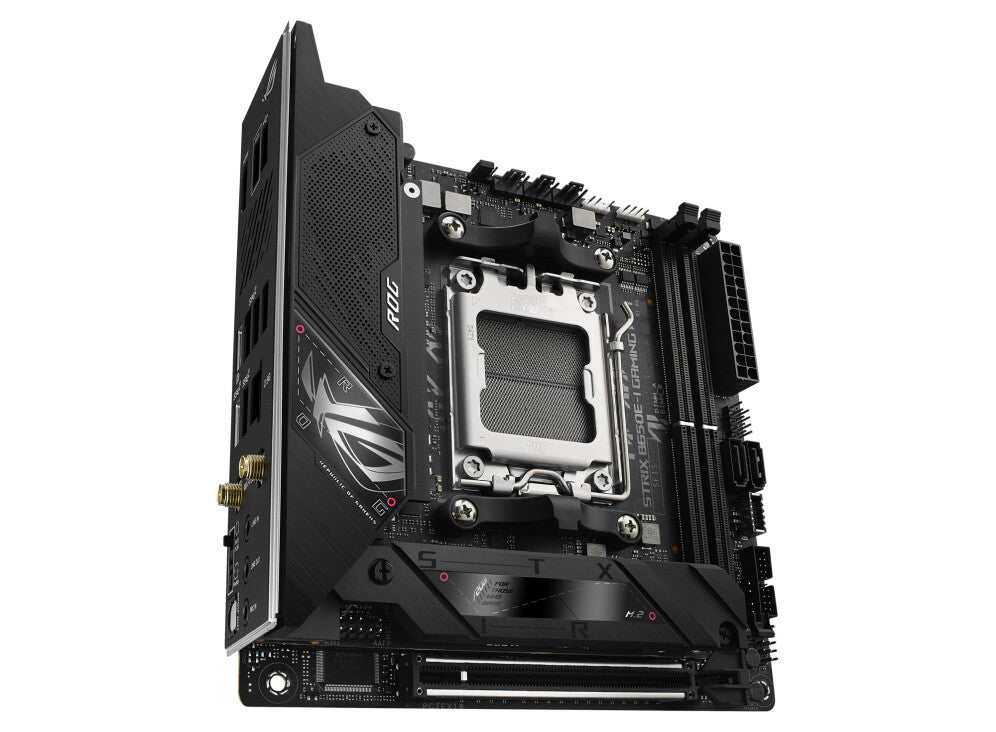 Asus ROG STRIX B650E-I GAMING WIFI, AMD B650, AM5, Mini ITX, 2 DDR5, HDMI, DP Alt Mode, Wi-Fi 6E, LAN 2,5G, PCIe5, 2x M.2