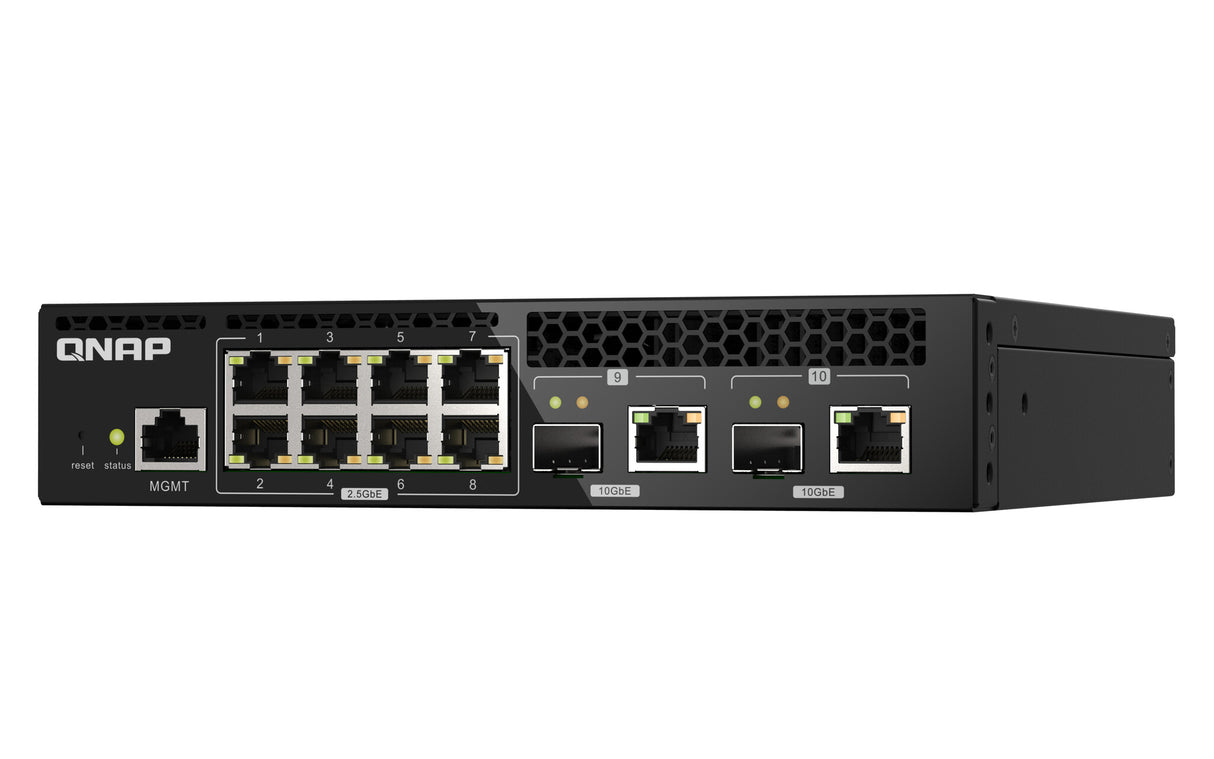 QNAP QSW-M2108R-2C network switch Managed L2 2.5G Ethernet (100/1000/2500) Power over Ethernet (PoE) Black