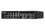 QNAP QSW-M2108R-2C network switch Managed L2 2.5G Ethernet (100/1000/2500) Power over Ethernet (PoE) Black