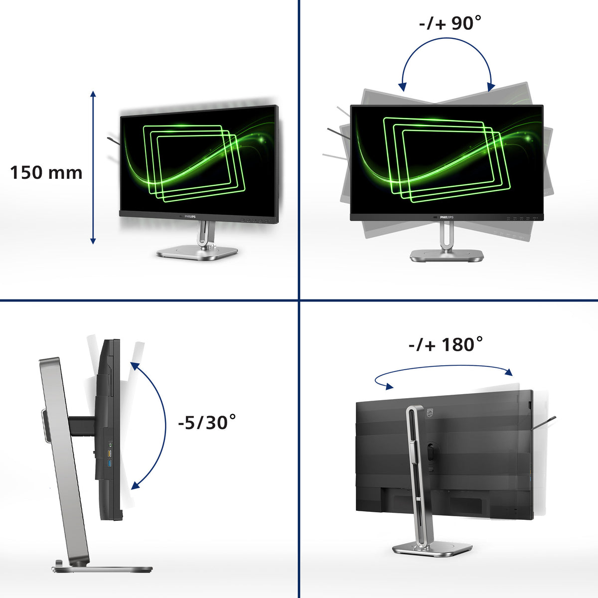 Philips 5000 series 24B2G5200/00 computer monitor 60.5 cm (23.8") 1920 x 1080 pixels Full HD LCD Anthracite