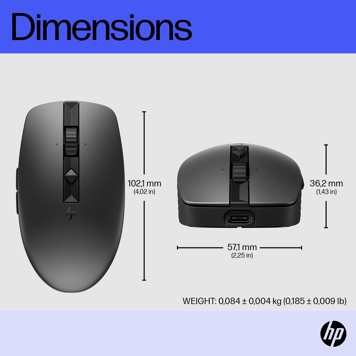 HP 715 Rechargeable Multi-Device Mouse