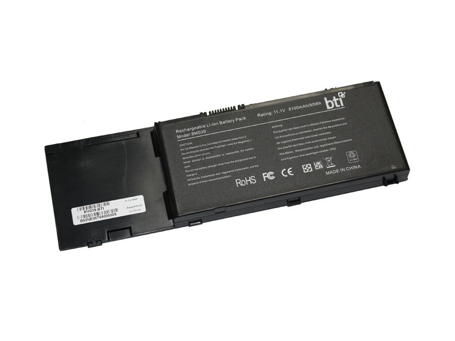 BTI J012F compatible 90Wh 9-cell battery for DELL PRECISION M6500 M6400