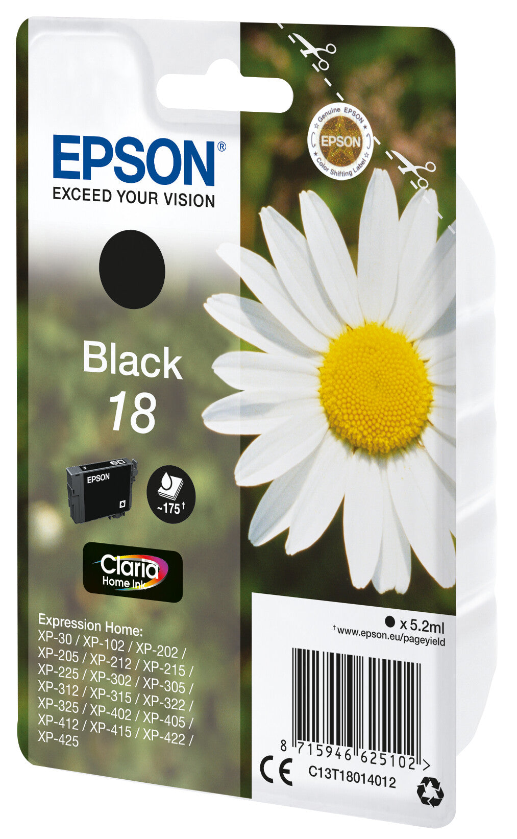 Epson Daisy Singlepack Black 18 Claria Home Ink