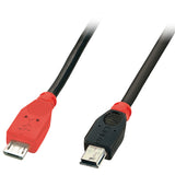 Lindy 1m USB 2.0 Type Micro-B to Mini-B OTG Cable