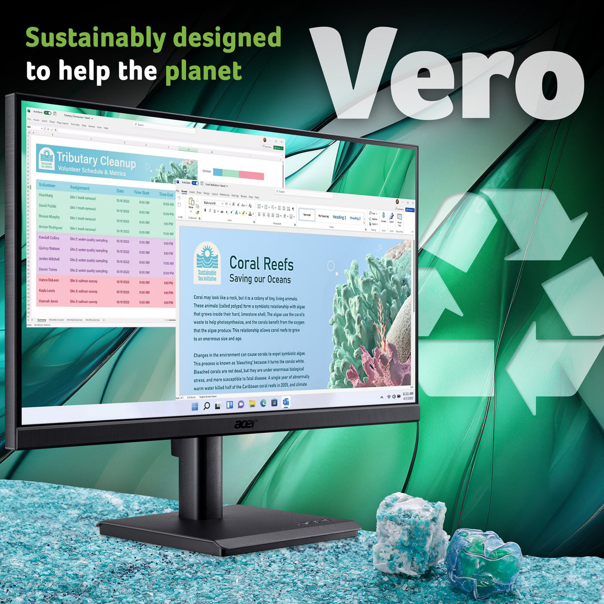 Acer Vero V227Q J0 Widescreen LCD Monitor