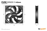 be quiet! Pure Wings 3 140mm Computer case Fan 14 cm Black 1 pc(s)