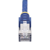 StarTech.com 1m Blue CAT8 Ethernet Cable, Snagless RJ45, 25G/40G, 2000MHz, 100W PoE++, S/FTP, 26AWG Pure Bare Copper Wire, LSZH, Shielded Network Patch Cord w/Strain Reliefs, Fluke Channel Tested