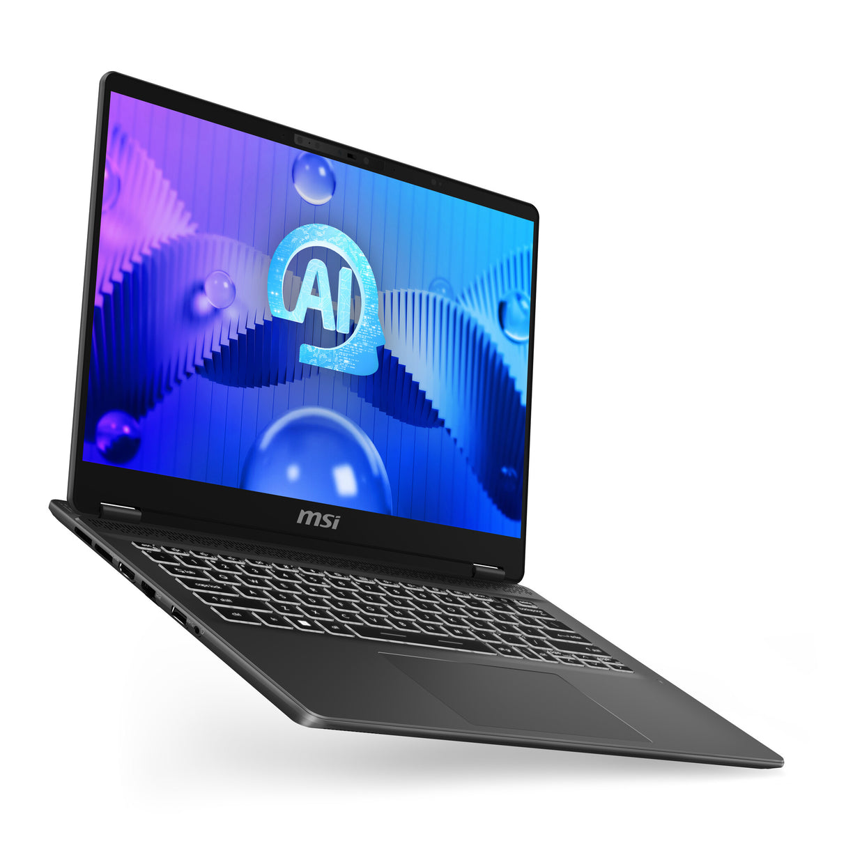 MSI Prestige 14 AI STUDIO C1VEG-002UK Intel Core Ultra 7 155H Laptop 35.6 cm (14") 2.8K 32 GB DDR5-SDRAM 1 TB SSD NVIDIA GeForce RTX 4050 Wi-Fi 7 (802.11be) Windows 11 Pro Grey