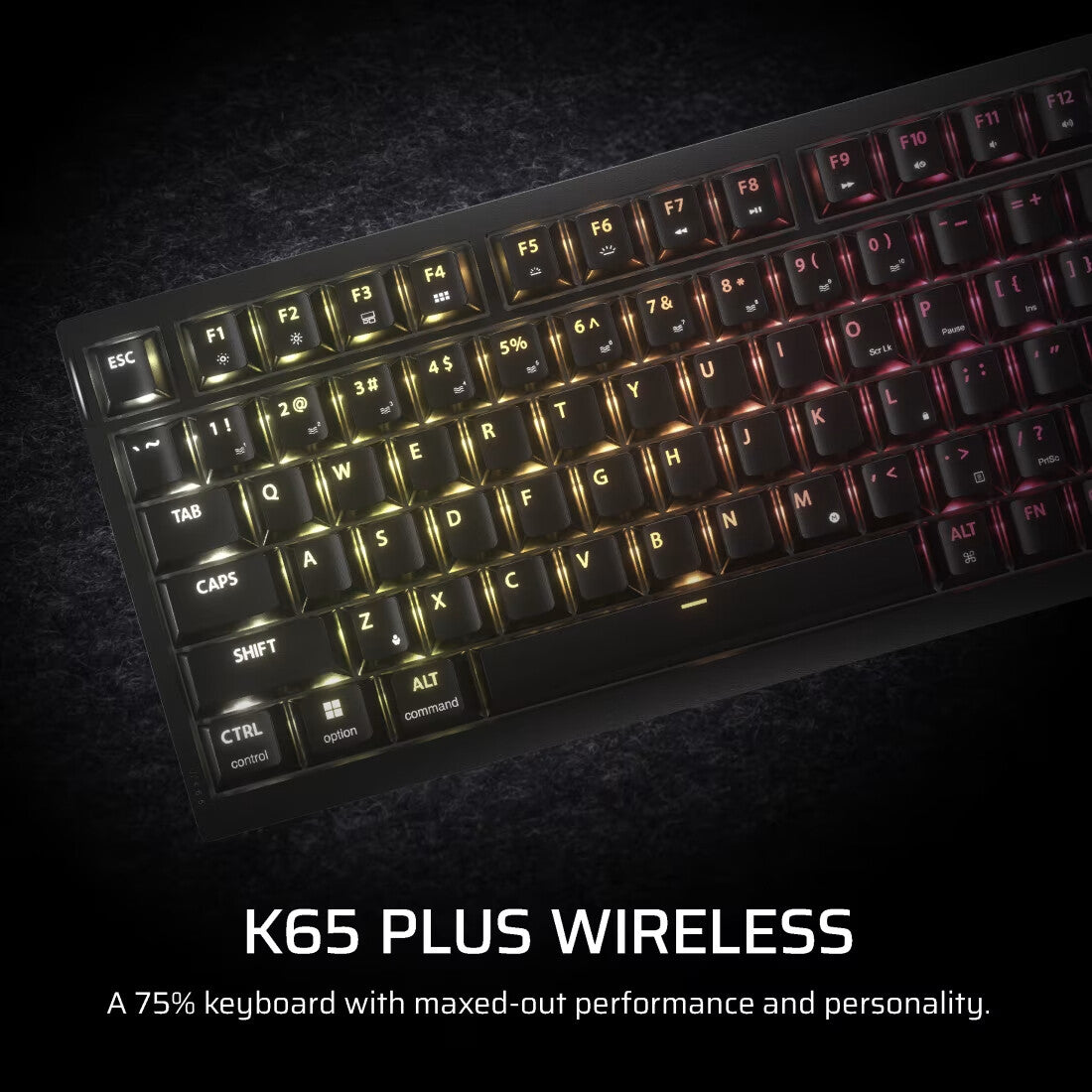 Corsair K65 PLUS WIRELESS keyboard Gaming RF Wireless QWERTY UK English Black