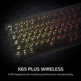 Corsair K65 PLUS WIRELESS keyboard Gaming RF Wireless QWERTY UK English Black