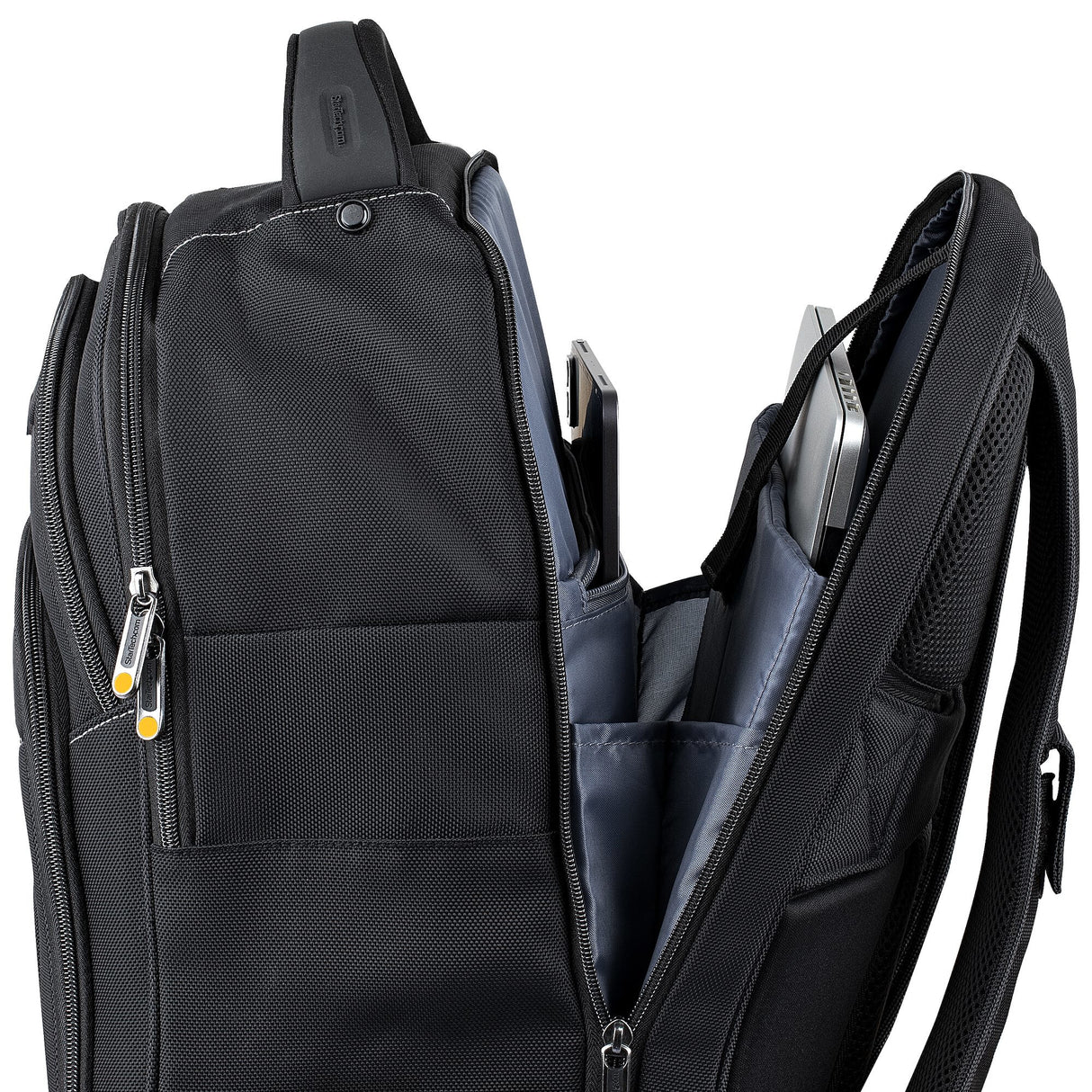 StarTech.com 17.3" Laptop Backpack with Removable Accessory Organizer Case - Professional IT Tech Backpack for Work/Travel/Commute - Ergonomic Computer Bag - Durable Ballistic Nylon - Notebook/Tablet Pockets