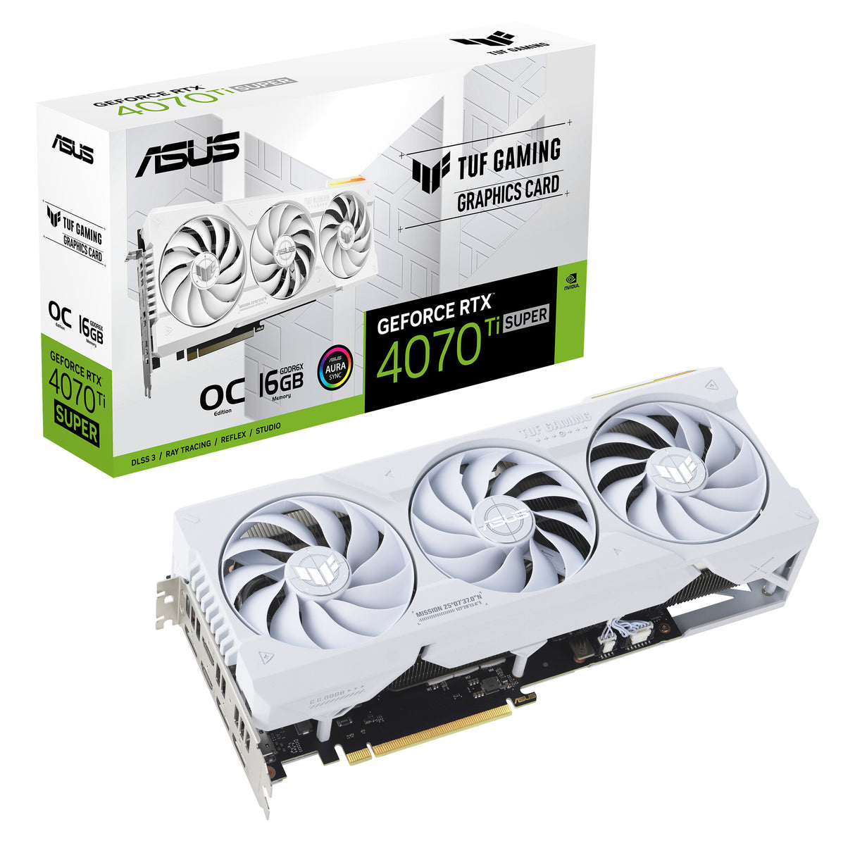 ASUS TUF Gaming TUF-RTX4070TIS-O16G-WHITE-GAMING NVIDIA GeForce RTX 4070 Ti SUPER 16 GB GDDR6X