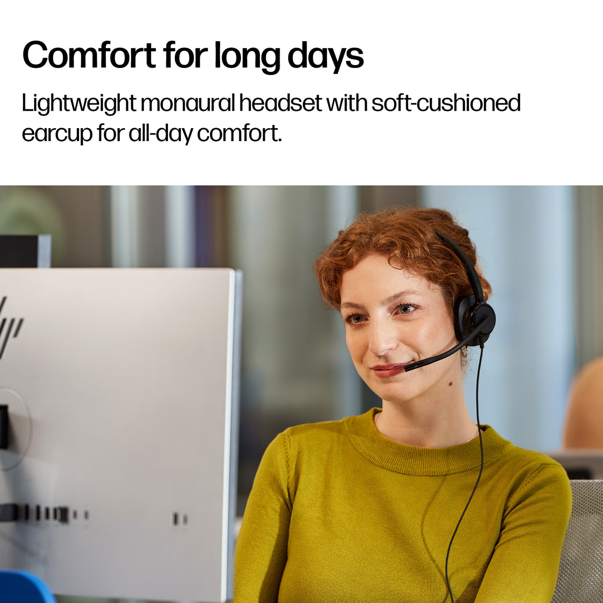 HP Poly Mission 415 Monaural USB Wired Headset (Bulk)