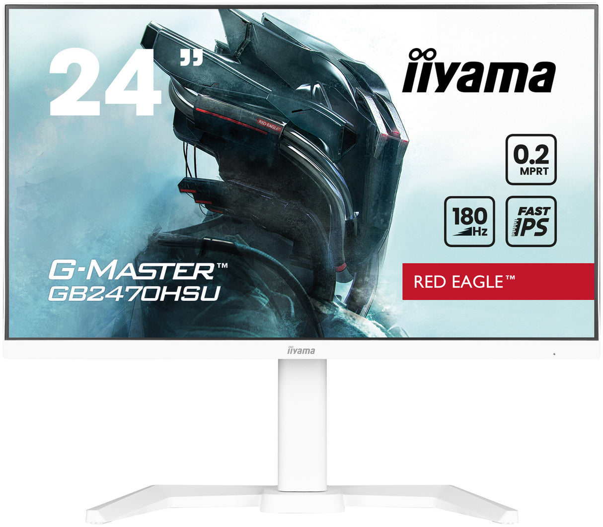 iiyama G-MASTER GB2470HSU-W6 computer monitor 60.5 cm (23.8") 1920 x 1080 pixels Full HD LED White