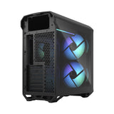Fractal Design Torrent Compact (Light TG RGB) Caja para juegos con ventanas de vidrio tintado claro, E-ATX, 2 ventiladores RGB, concentrador de ventilador, tira RGB en cubierta de fuente de alimentación, rejilla frontal, USB-C