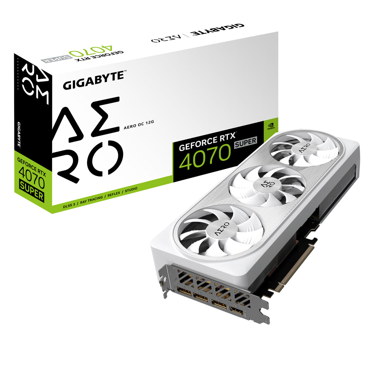 GIGABYTE AERO GeForce RTX 4070 SUPER OC 12G NVIDIA 12 GB GDDR6X