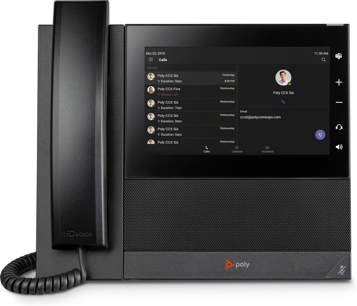 POLY CCX 600 Business Media Phone for Microsoft Teams and PoE-enabled