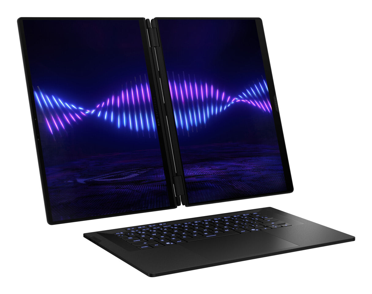 ASUS ROG Zephyrus Duo GX651AX-SR051W Intel Core Ultra 9 386H Hybrid (2-in-1) 40.6 cm (16") Touchscreen 3K 64 GB LPDDR5x-SDRAM 2 TB SSD NVIDIA GeForce RTX 5090 Wi-Fi 7 (802.11be) Windows 11 Home Grey QWERTY UK English