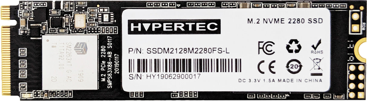 Hypertec FirestormLite 256GB M.2 2280 NVMe PCIe Gen 3x4 SSD; M keyed