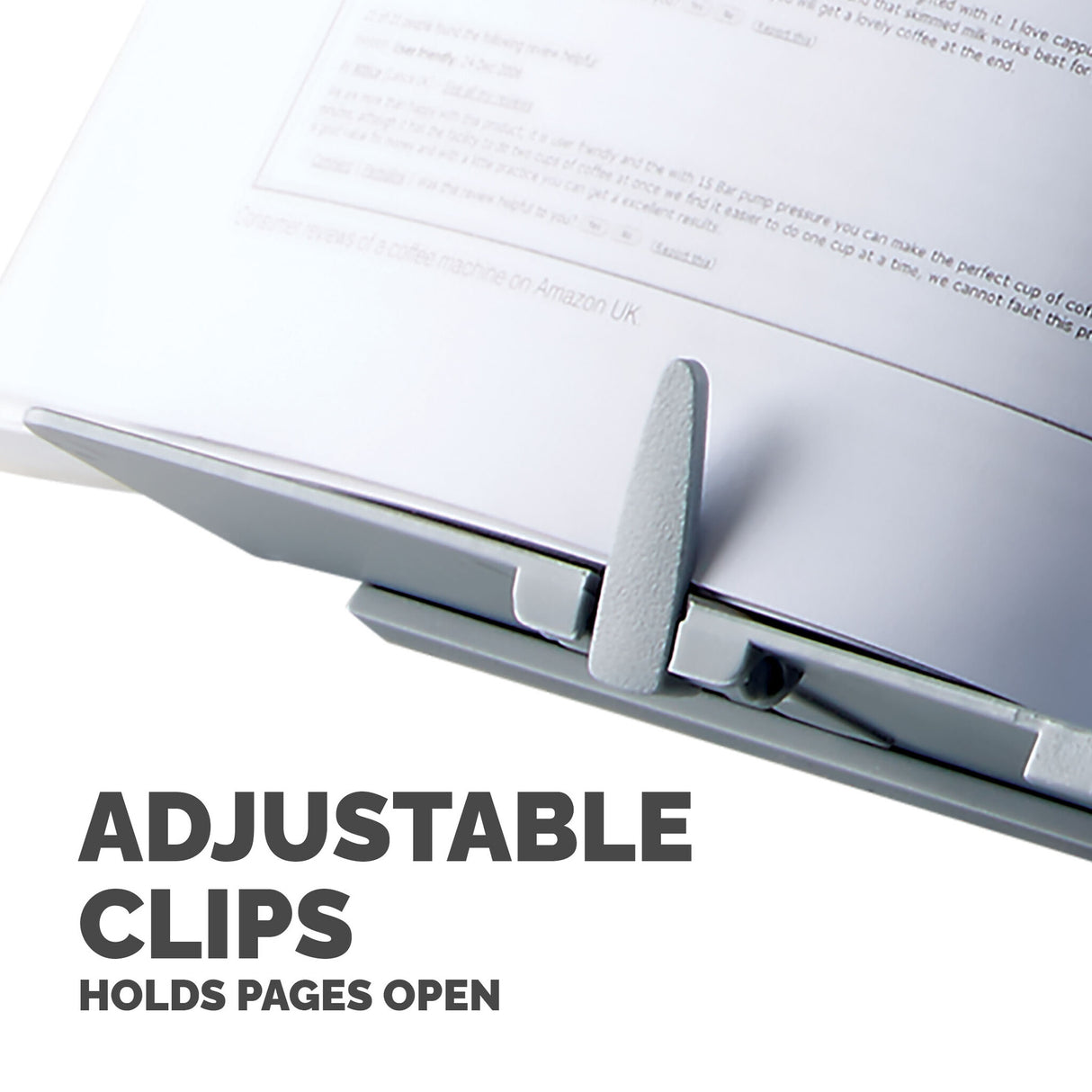 Fellowes Booklift document holder Plastic Silver