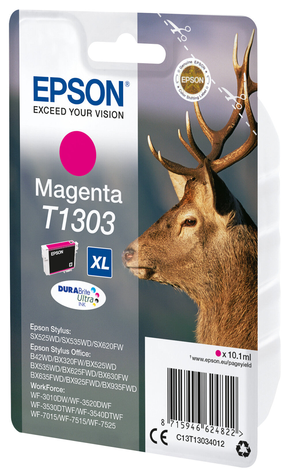 Epson Stag Singlepack Magenta T1303 DURABrite Ultra Ink