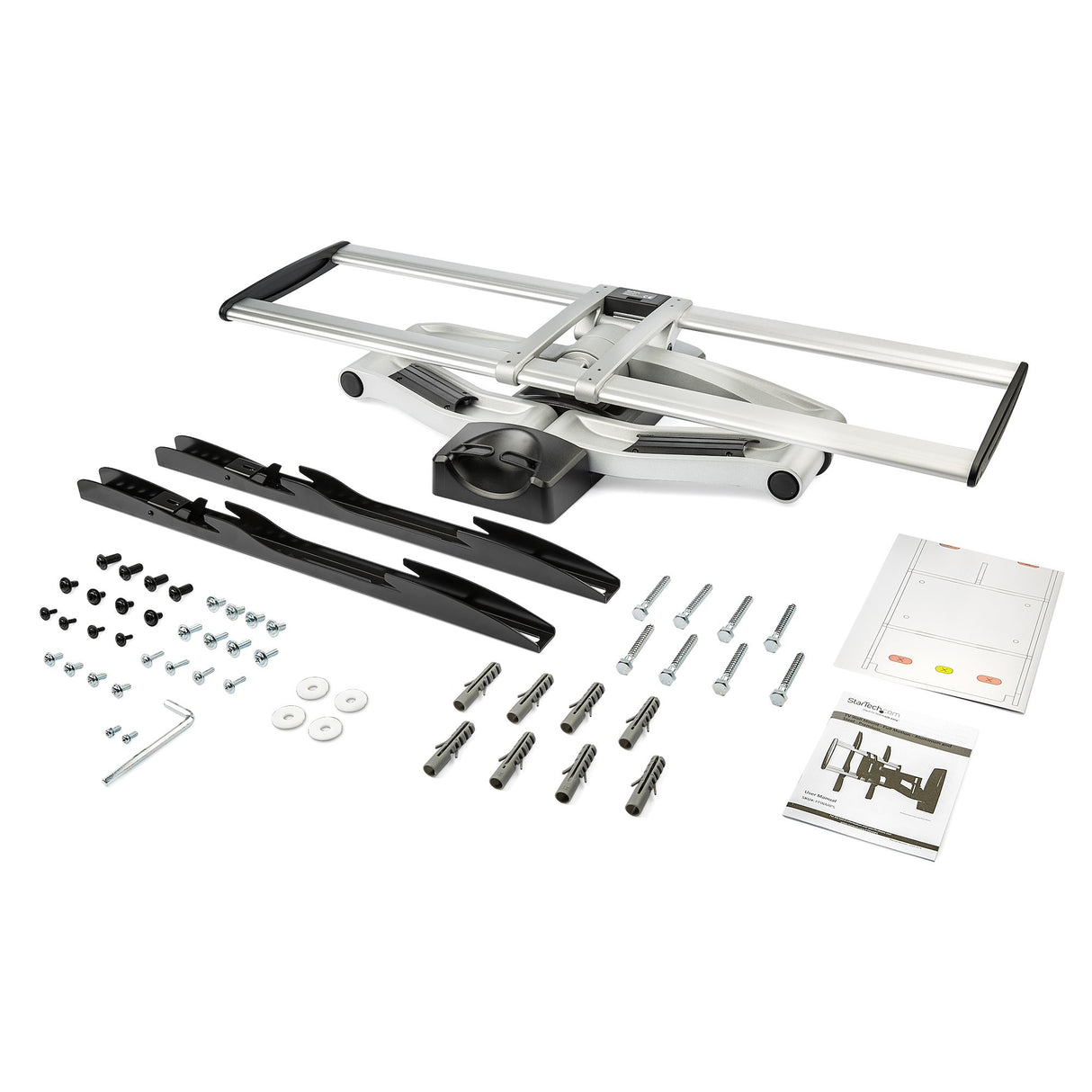 StarTech.com Full Motion TV Wall Mount - Heavy Duty Articulating TV Wall Mount Bracket for 32" to 75" (165lb/75kg) VESA Display - Universal Adjustable Tilt/Swivel Flat Screen Arm - Silver