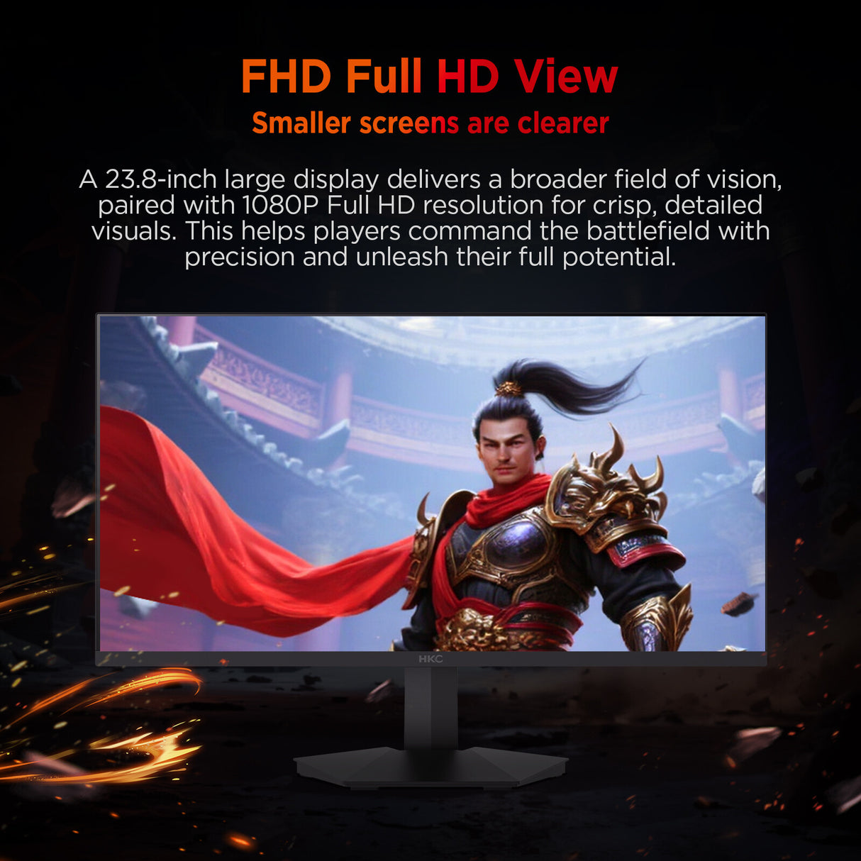 HKC G24H3D 24 Monitor computer monitor 60.5 cm (23.8") 1920 x 1080 pixels Full HD