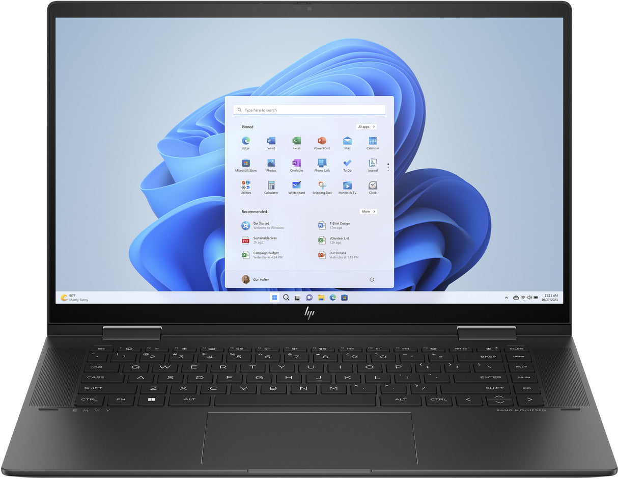 HP ENVY x360 15-fh0001na AMD Ryzen™ 5 7530U Hybrid (2-in-1) 39.6 cm (15.6") Touchscreen Full HD 8 GB LPDDR4x-SDRAM 512 GB SSD Wi-Fi 6E (802.11ax) Windows 11 Home Black