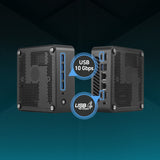 MSI Cubi Z AI 8M AMD Ryzen 7 8845HS, Desktop PC, SFF, Mini Computer, HTPC, (16GB RAM, 1TB Storage, Windows 11 PRO), AMD Radeon Graphics/DDR5/Dual HDMI/Dual LAN/WiFi 6E/BT 5.3/VESA