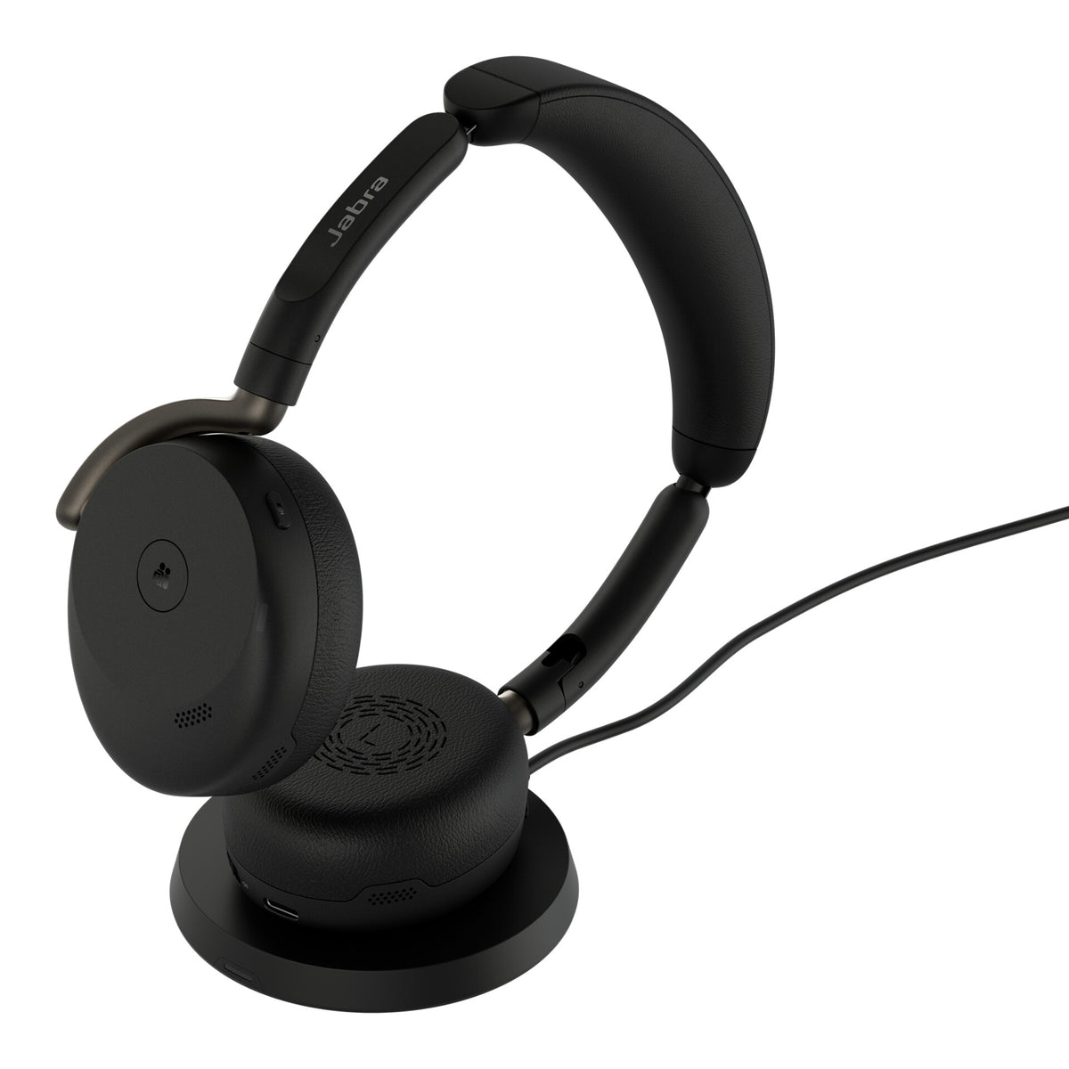 Jabra Evolve3 65 Flex MS - USB-C with Dongle - Black (Wireless Charging Pad)