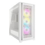 Corsair iCUE 5000D RGB AIRFLOW Gaming Case con ventana de cristal, E-ATX, 3 ventiladores AF120 RGB, frontal de alto flujo de aire, USB-C, controlador RGB, blanco