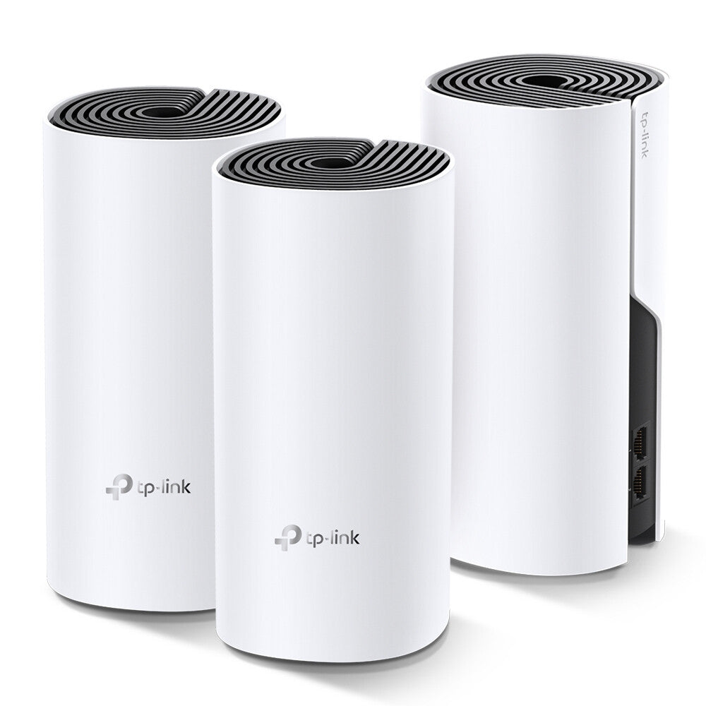 TP-LINK (DECO M4) Système Wi-Fi maillé pour toute la maison, paquet de 3, double bande AC1200, MU-MIMO, 2 x LAN sur chaque unité