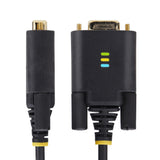 StarTech.com 3.3ft (1m) USB to Null Modem Serial Adapter Cable, Interchangeable DB9 Screws/Nuts, COM Retention, USB-A to RS232, FTDI, Level-4 ESD Protection, Windows/macOS/ChromeOS/Linux - Rugged TPE Construction