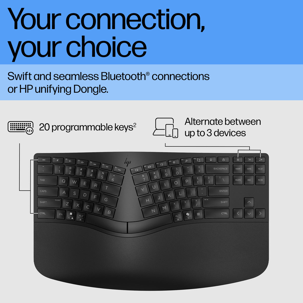 HP 965 Ergonomic Wireless Keyboard