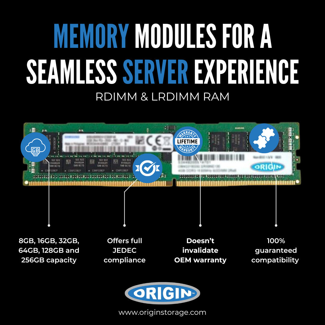Origin Storage 32GB DDR5 4800MHz RDIMM 2Rx8 ECC 1.1V