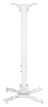 Manhattan Projector Mount, Ceiling, Universal, Full Motion, Height Range: 745 to 1145mm, Max 35kg, White, 360° rotation, +/-20° Tilt, and +/-8° Swivel, Lifetime Warranty