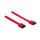 Manhattan SATA Data Cable, 7-Pin, 50cm, Male to Male, 6 Gbps, Red, Lifetime Warranty
