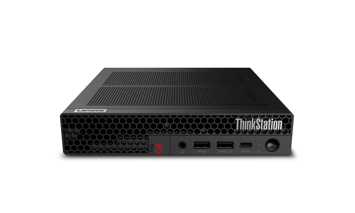 Lenovo ThinkStation P3 Tiny Intel® Core™ i7 i7-14700 16 GB DDR5-SDRAM 512 GB SSD NVIDIA T400 Windows 11 Pro Mini PC Workstation Black